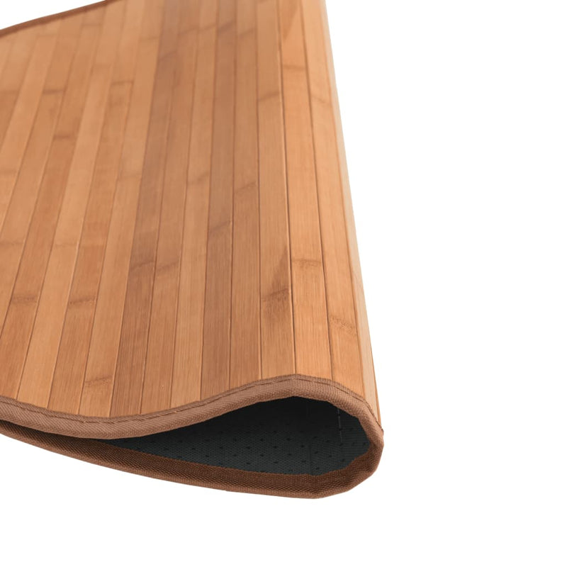 Covor rotund, natural, 60 cm, bambus