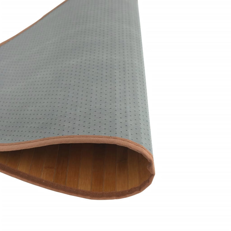 Covor rotund, natural, 60 cm, bambus