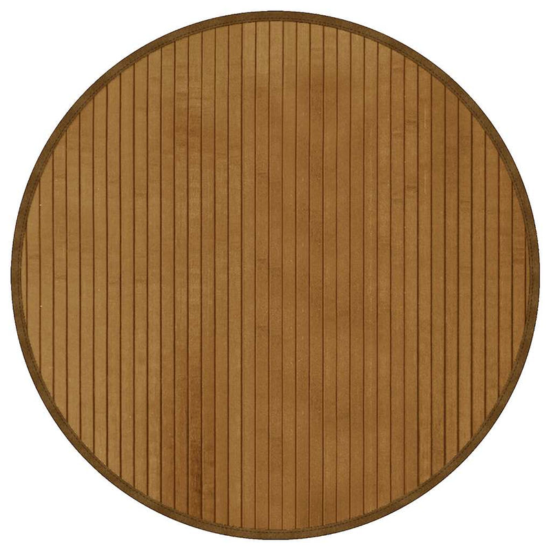 Covor rotund, maro, 60 cm, bambus