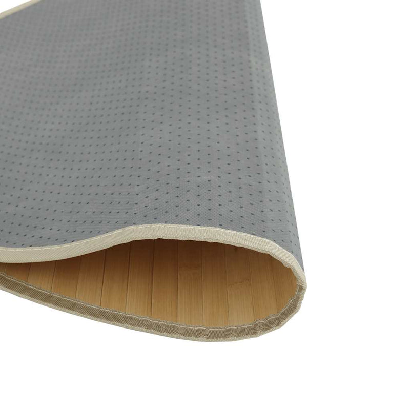 Covor rotund, natural deschis, 60 cm, bambus