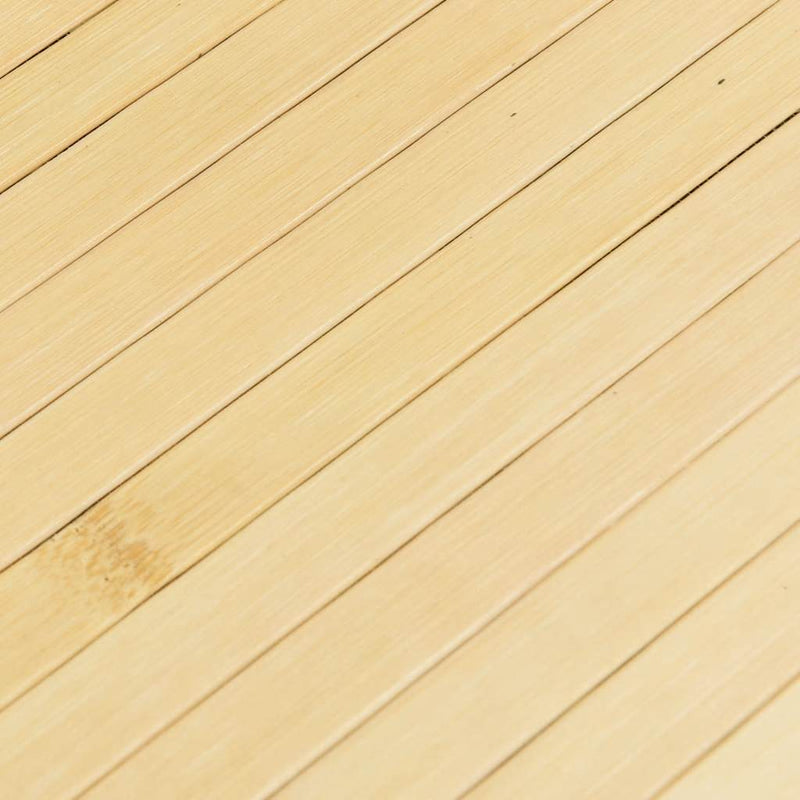Covor rotund, natural deschis, 60 cm, bambus