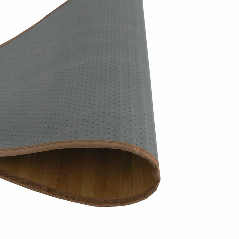 Covor rotund, maro, 80 cm, bambus
