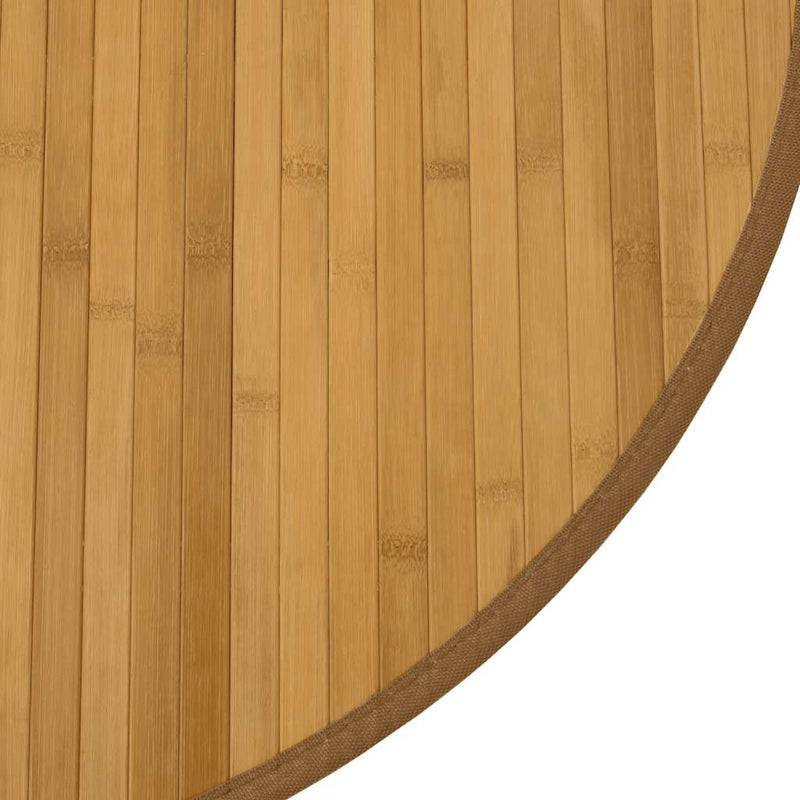 Covor rotund, natural, 100 cm, bambus