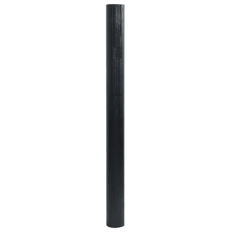 Paravan de cameră, negru, lățime 800 cm, înălțime 165 cm, bambus