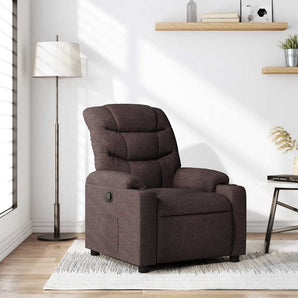 Fotoliu rabatabil, maro închis, material textil