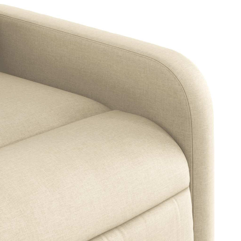 Fotoliu rabatabil, crem, material textil