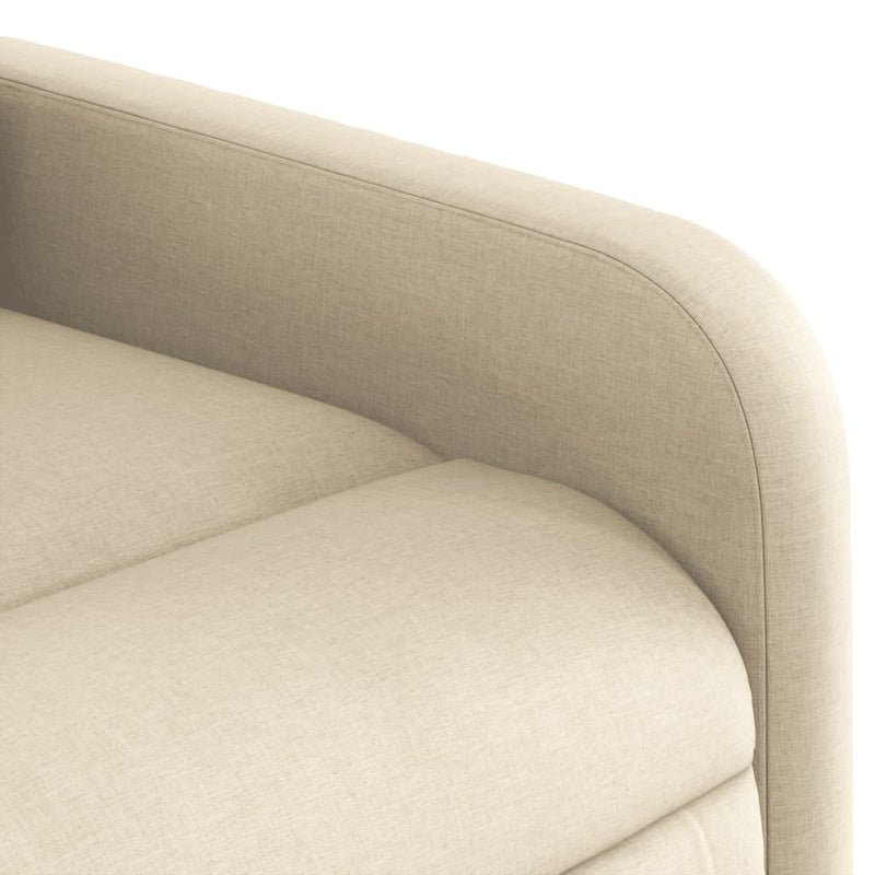 Fotoliu rabatabil, crem, material textil