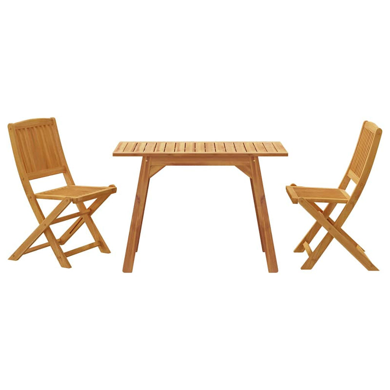Set de balcon, 3 piese, lemn masiv de acacia