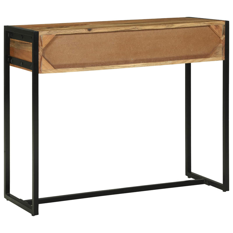 Masă de consolă Maro 90 x 35 x 75 cm Lemn Solid de Acacia