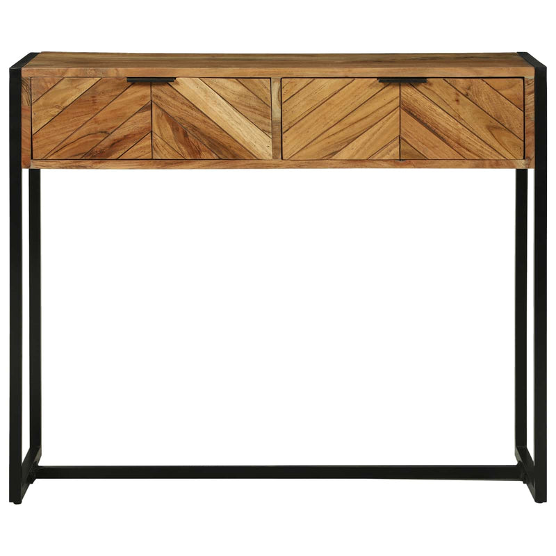 Masă de consolă Maro 90 x 35 x 75 cm Lemn Solid de Acacia