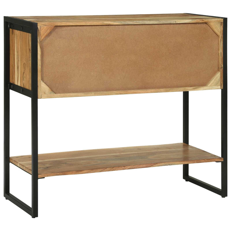 Masă de consolă Maro 90 x 35 x 80 cm Lemn Solid de Acacia