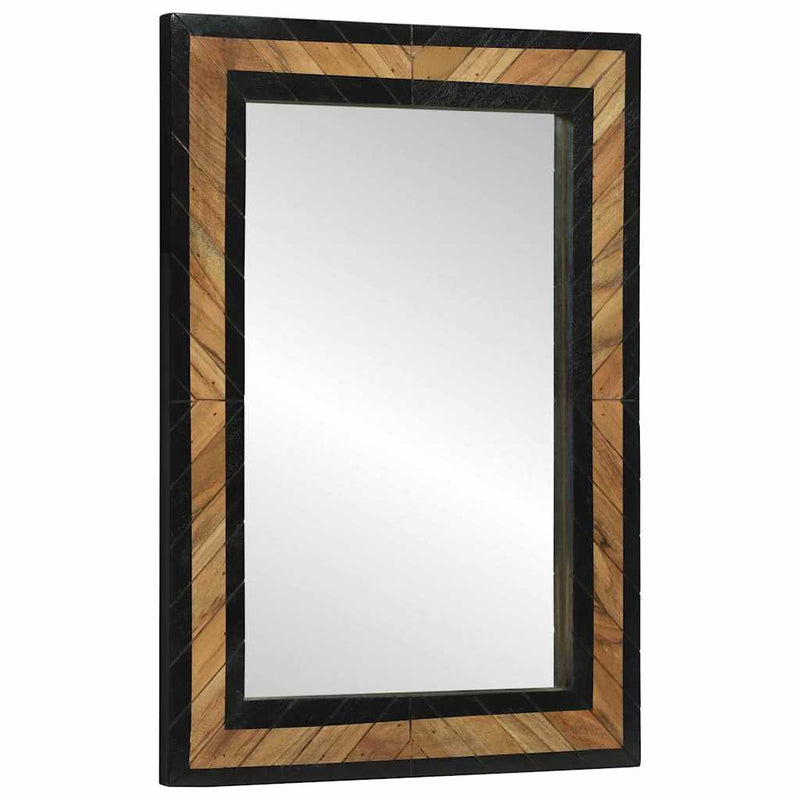 Ogledna de perete Dreptunghiular Negru și Maro 70 x 2 x 70 cm