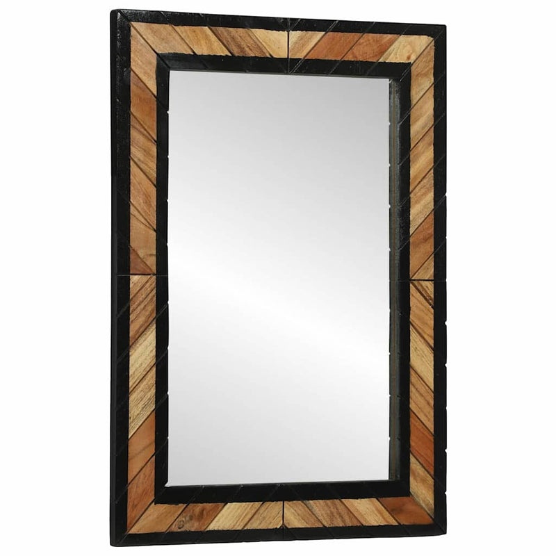 Ogledna de perete Dreptunghiular Negru și Maro 70 x 2 x 70 cm