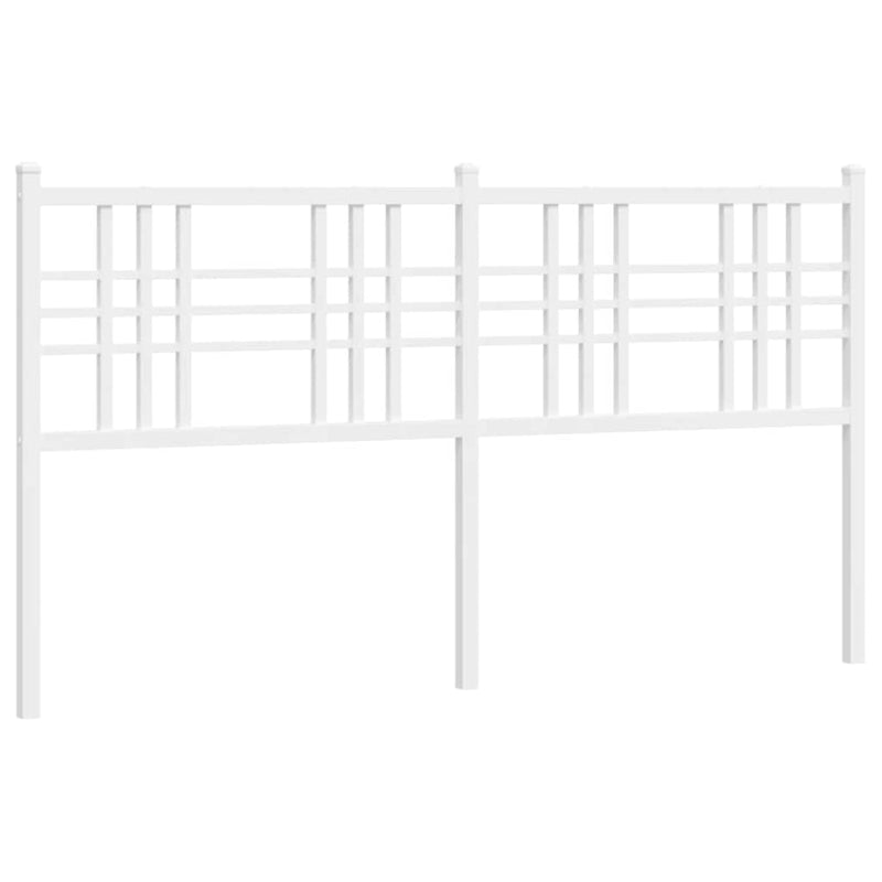 Tăblie de pat de schimb metalică, alb, 160 cm
