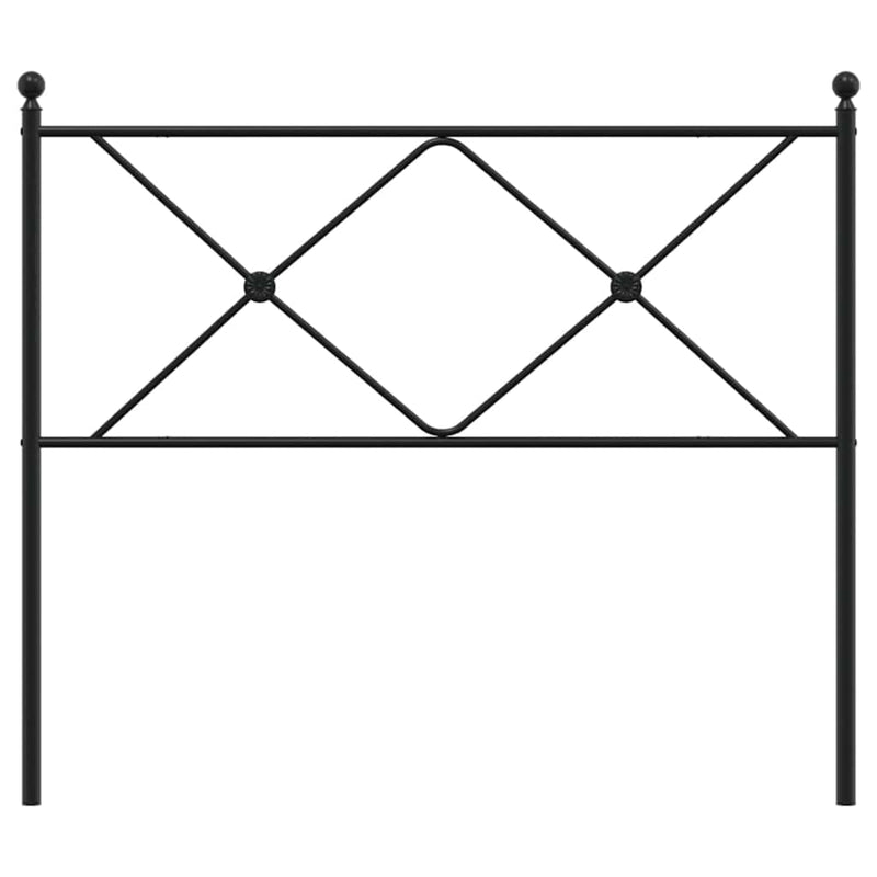 Tăblie de pat de schimb metalică, negru, 100 cm