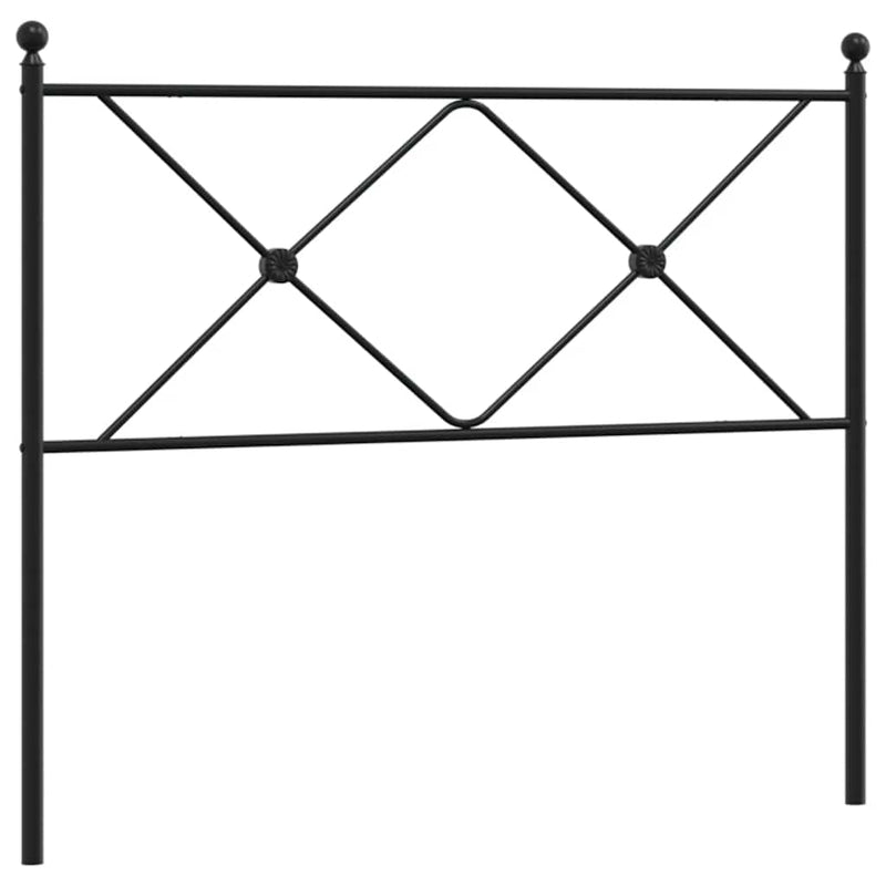 Tăblie de pat de schimb metalică, negru, 107 cm