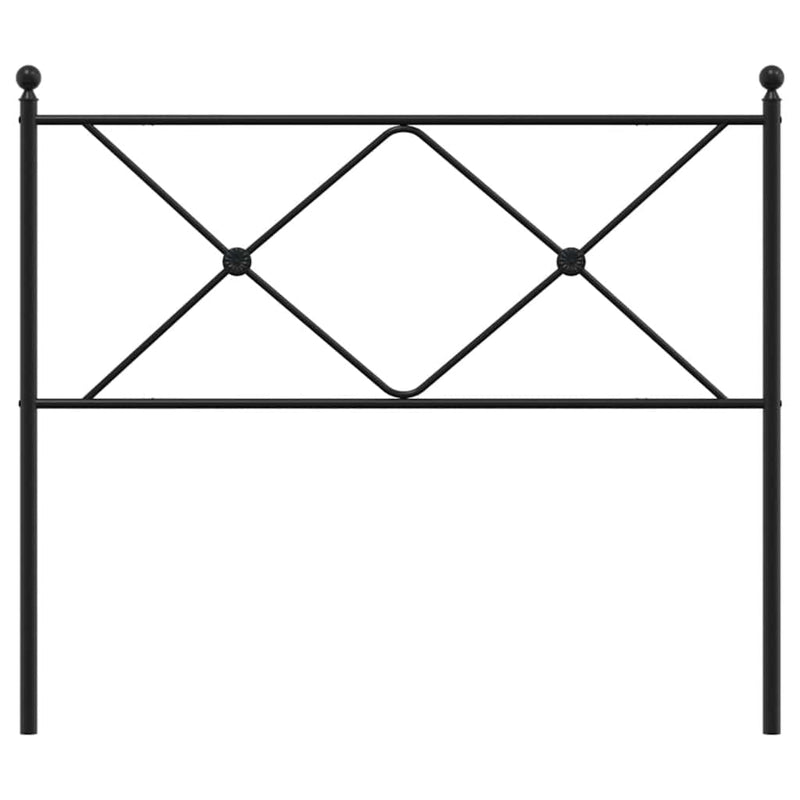 Tăblie de pat de schimb metalică, negru, 107 cm