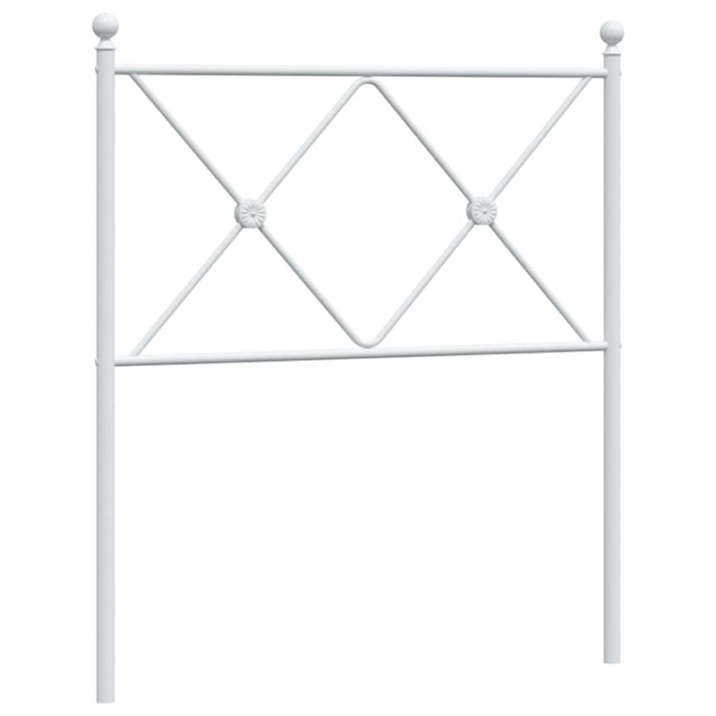 Tăblie de pat de schimb metalică, alb, 80 cm