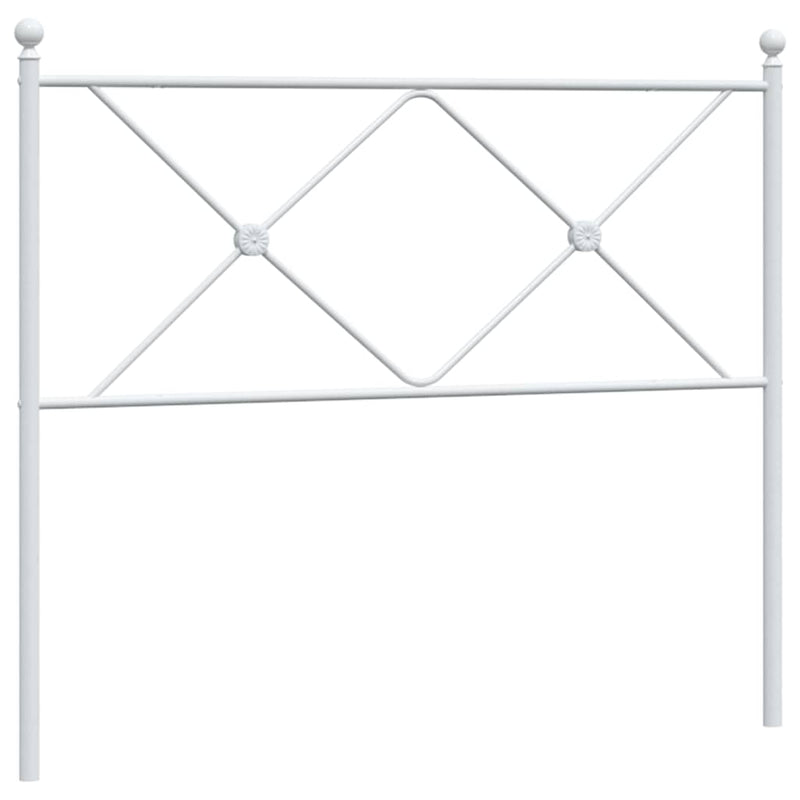 Tăblie de pat de schimb metalică, alb, 107 cm