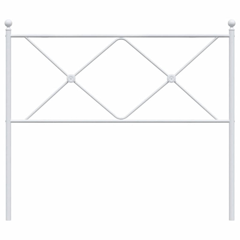 Tăblie de pat de schimb metalică, alb, 107 cm
