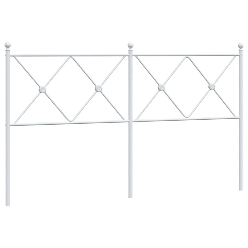Tăblie de pat de schimb metalică, alb, 160 cm