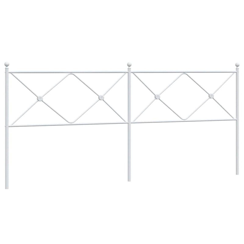 Tăblie de pat de schimb metalică, alb, 193 cm