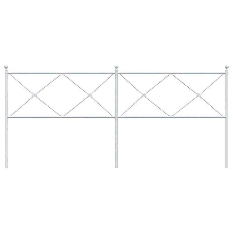 Tăblie de pat de schimb metalică, alb, 193 cm