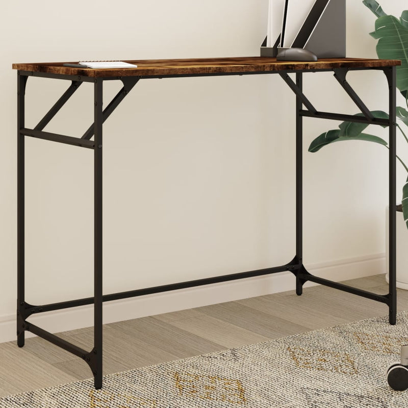 Birou stejar sonoma 100x45x76 cm lemn/oțel vopsit electrostatic