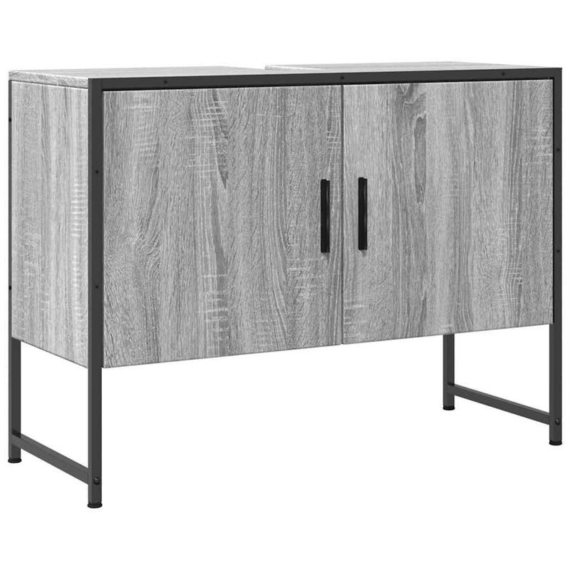 Dulap chiuveta de baie, gri sonoma, 80x33x60 cm, lemn compozit