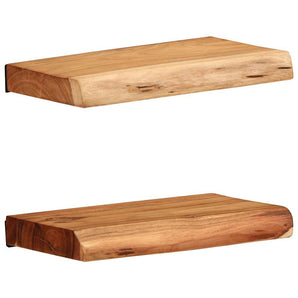 Rafturi de perete, 2 buc., 30x20x3,5 cm, lemn masiv de acacia