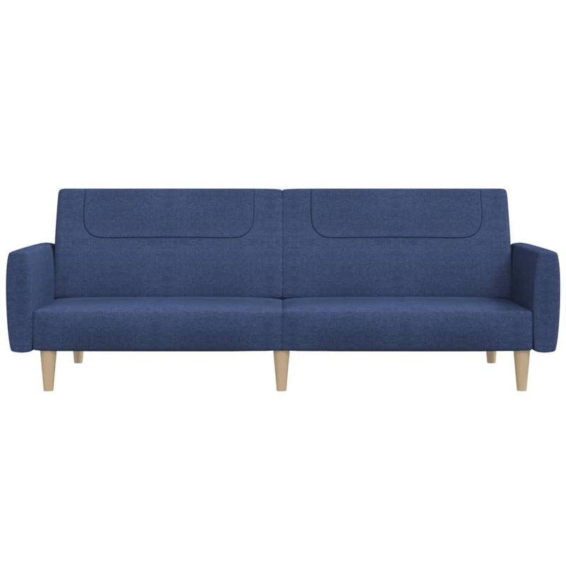 Canapea extensibilă cu 2 locuri, albastru, material textil