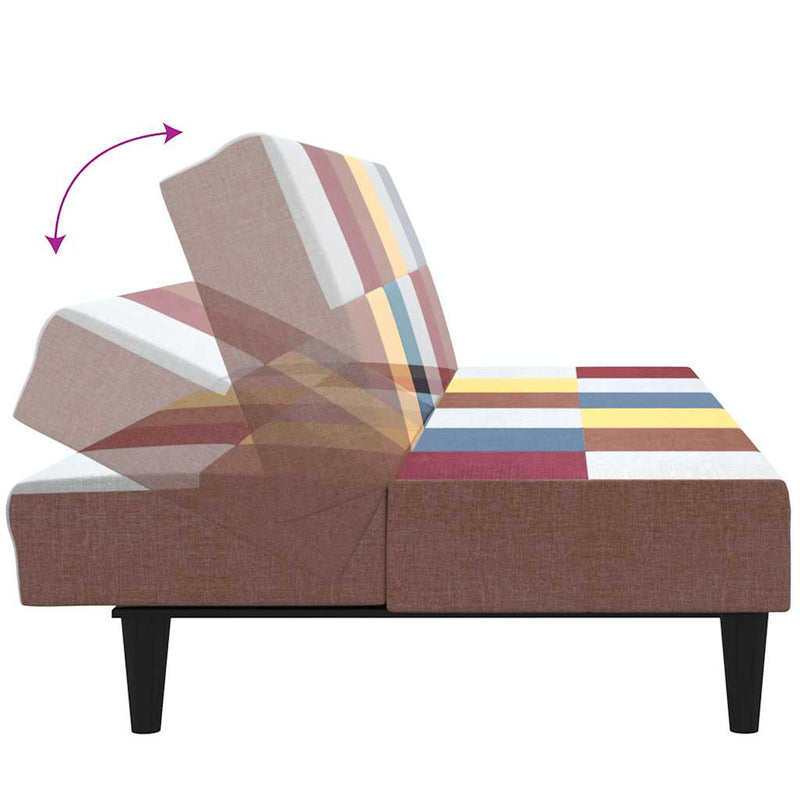 Canapea extensibilă cu 2 locuri, material textil