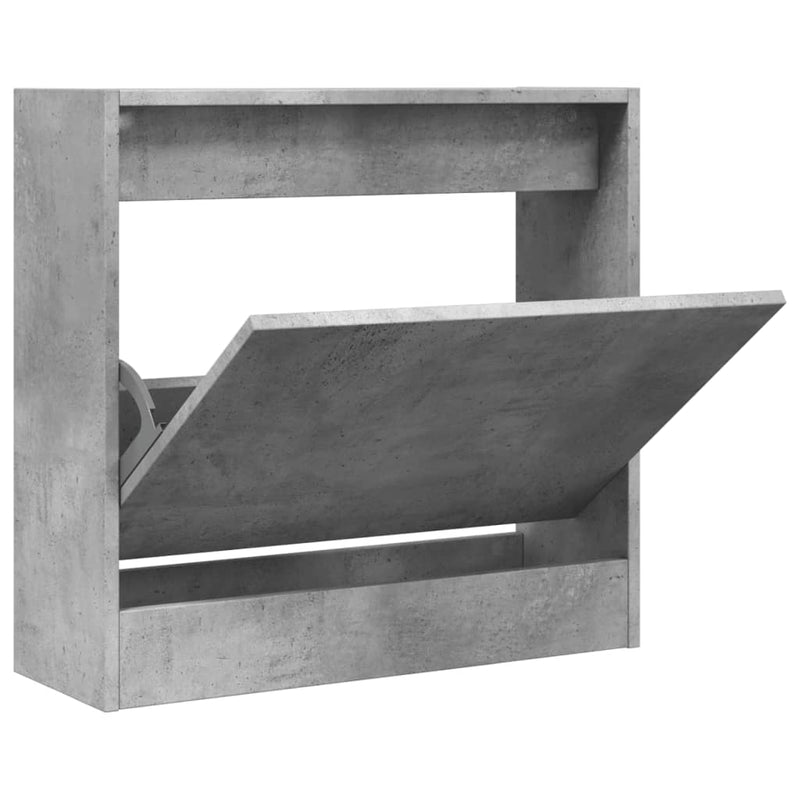 Pantofar, gri beton, 60x21x57 cm, lemn compozit