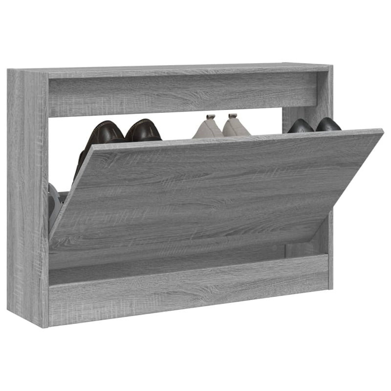 Pantofar, gri sonoma, 80x21x57 cm, lemn compozit