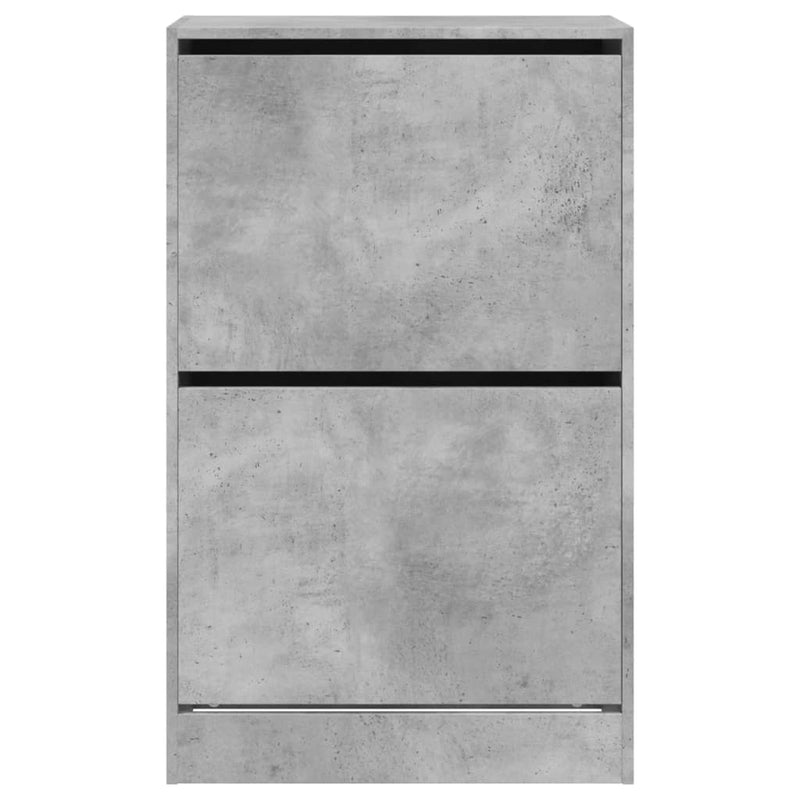 Pantofar, gri beton, 60x34x96,5 cm, lemn compozit
