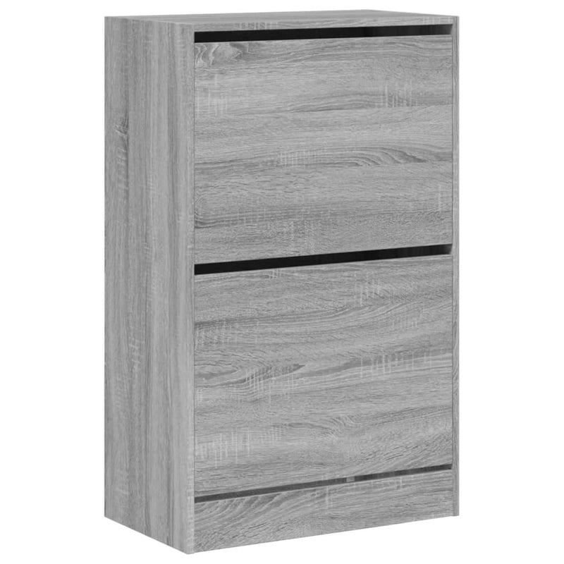 Pantofar, gri sonoma, 60x34x96,5 cm, lemn compozit