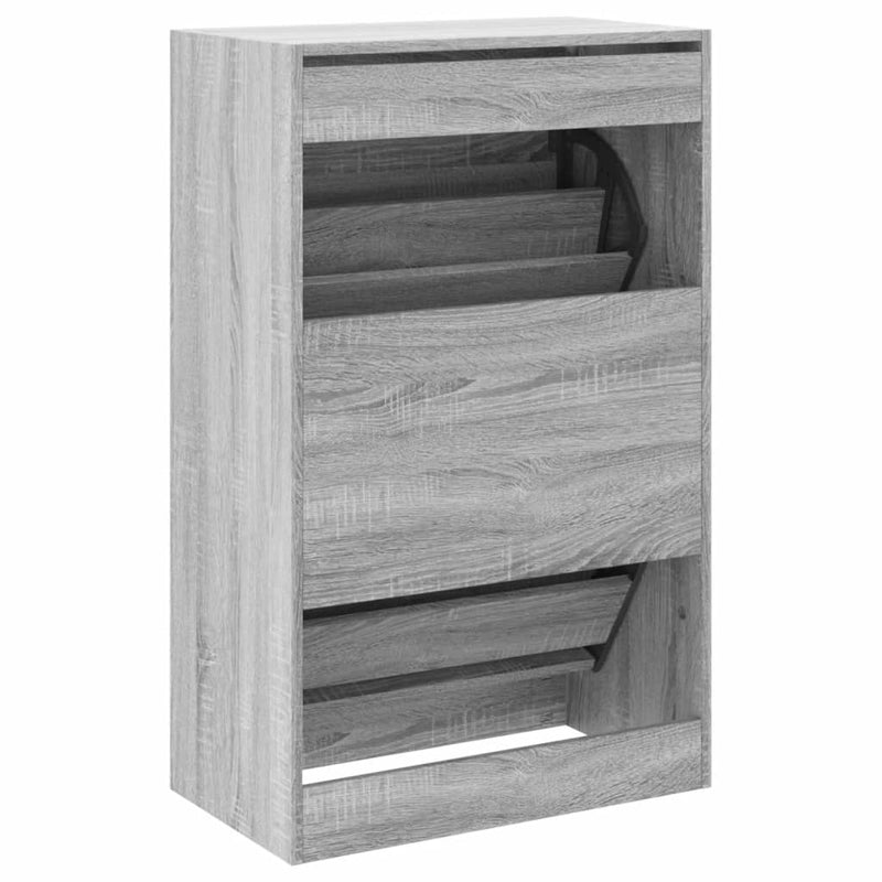Pantofar, gri sonoma, 60x34x96,5 cm, lemn compozit