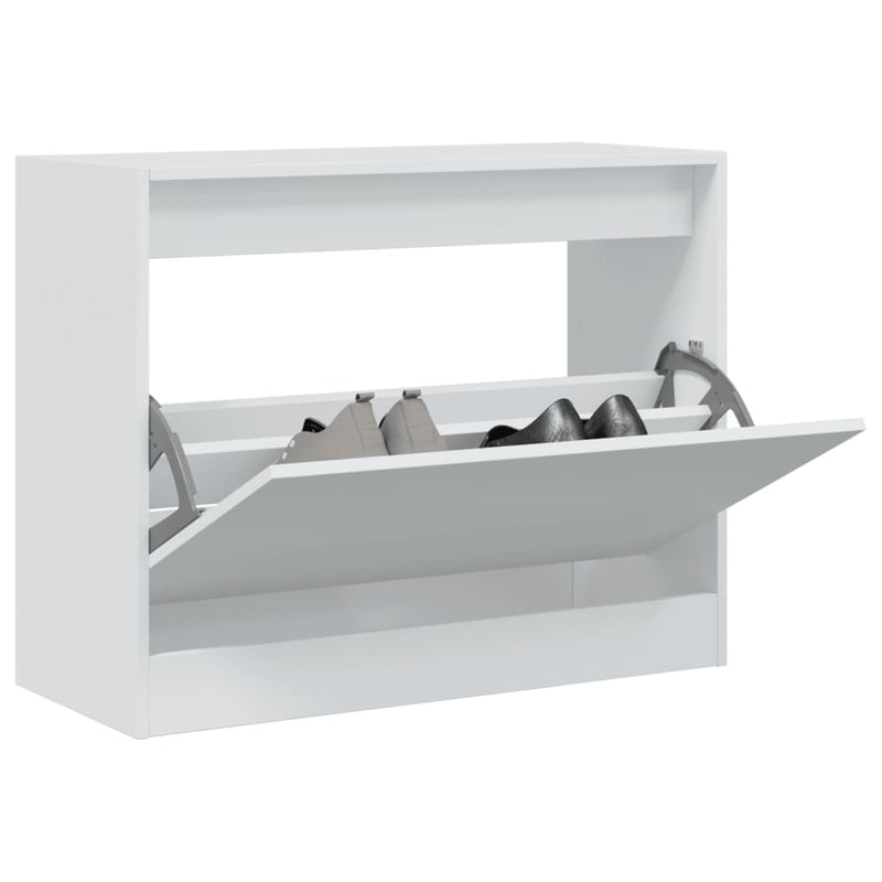 Pantofar, alb, 80x34x63 cm, lemn prelucrat