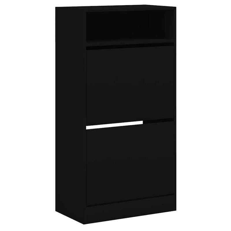 Pantofar, negru, 60x34x116 cm, lemn compozit