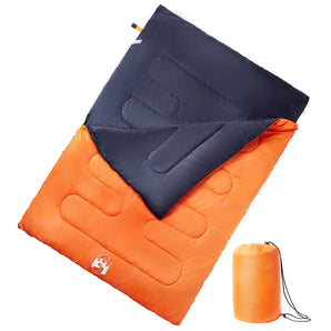 Sac de dormit dublu cu perne de camping, adulți, 3-4 anotimpuri