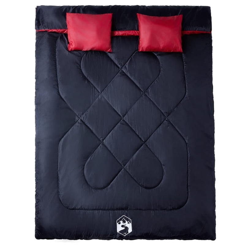 Sac de dormit dublu cu perne de camping, adulți, 3-4 anotimpuri