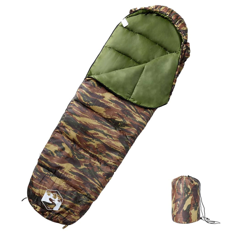 Sac de dormit tip mumie pentru adulți de camping, 3 anotimpuri