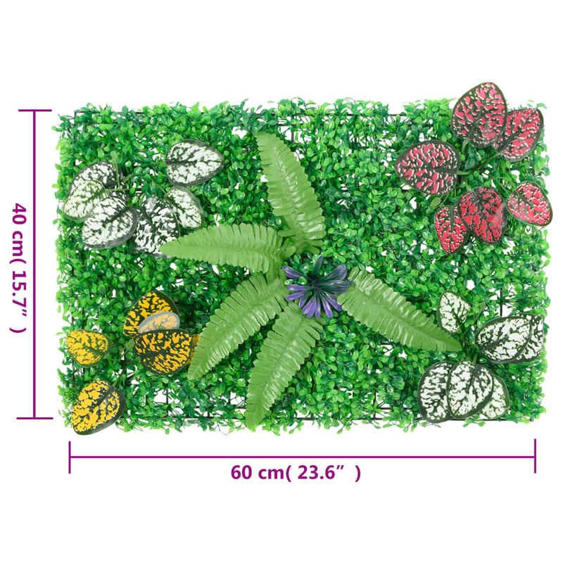 Gard din plante artificiale, 24 buc., verde, 40x60 cm
