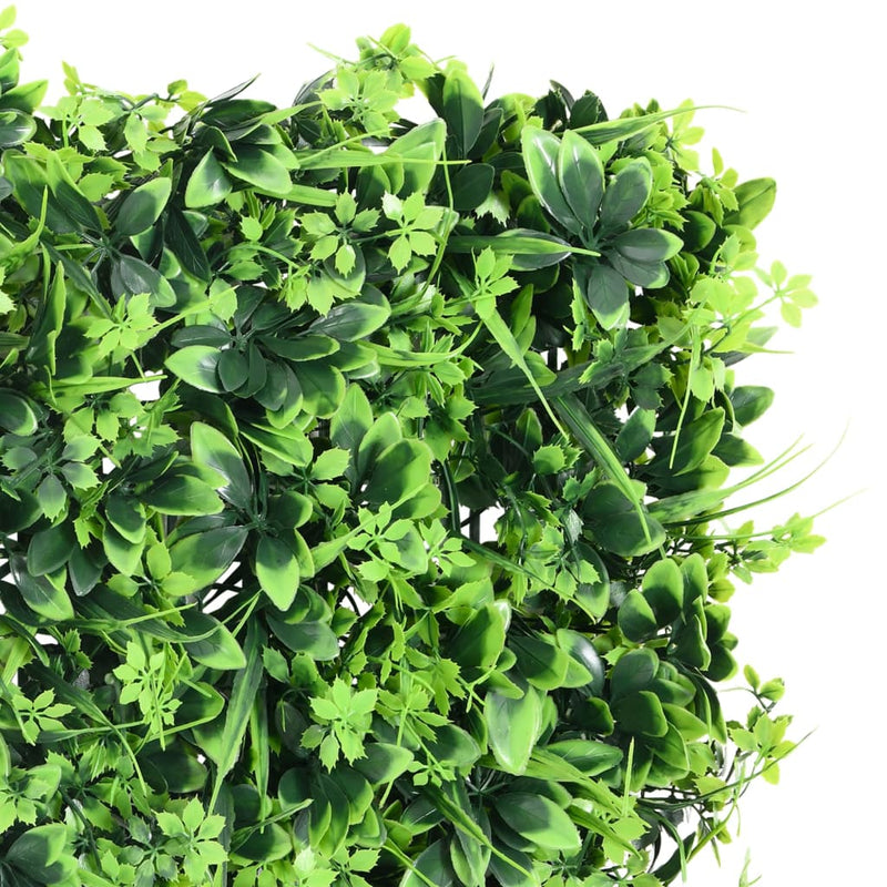 Gard din frunze artificiale, 6 buc., verde, 40x60 cm