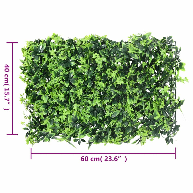 Gard din frunze artificiale, 24 buc., verde, 40x60 cm