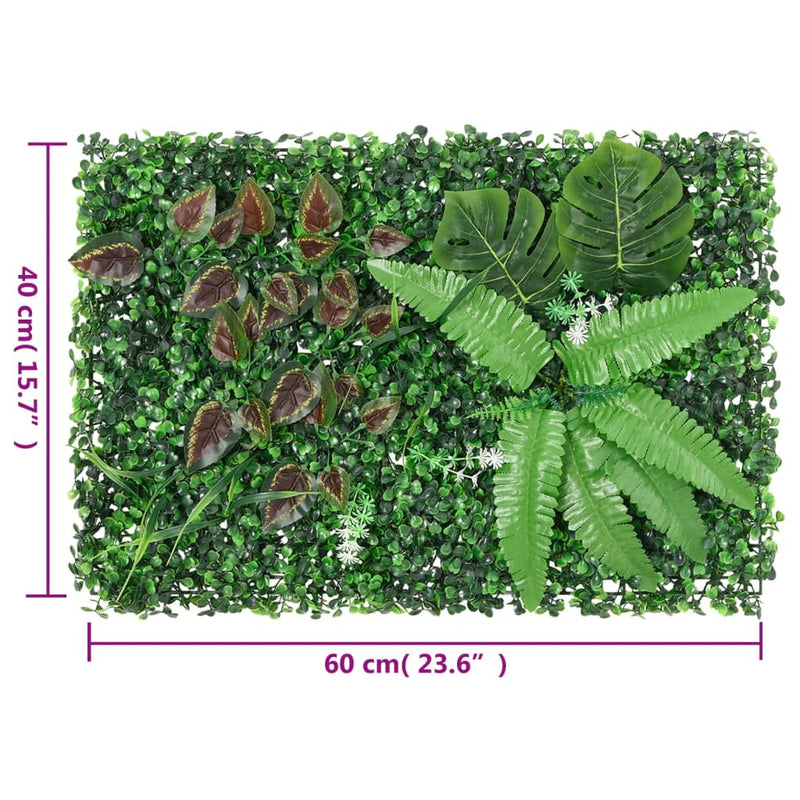 Gard din plante artificiale, 24 buc., verde, 40x60 cm