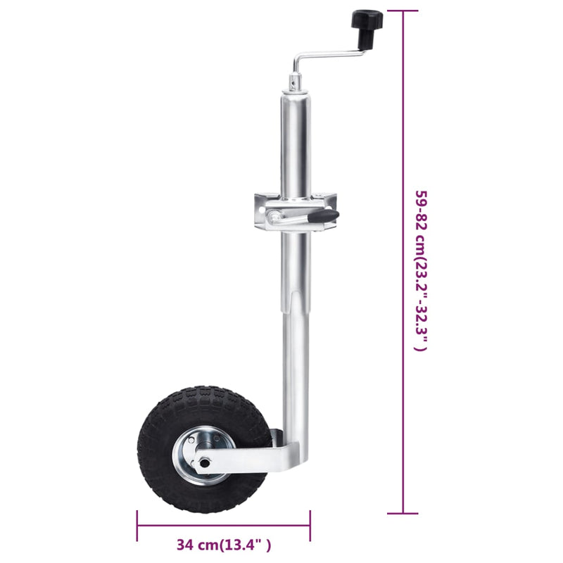 Roată manevră 48 mm 2 tub susținere/3 cleme despicate