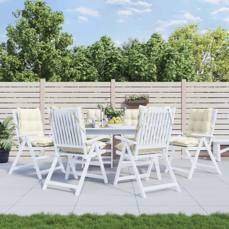 Perne pentru exterior 6 buc. Crem 100 x 50 x 7 cm