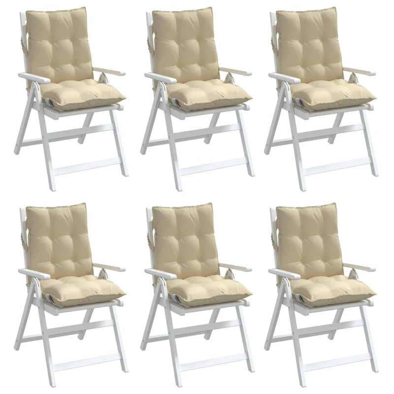 Perne pentru exterior 6 buc. Bej 100 x 50 x 7 cm