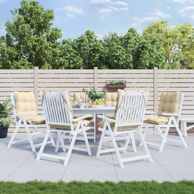 Perne pentru exterior 6 buc. Bej 100 x 50 x 7 cm